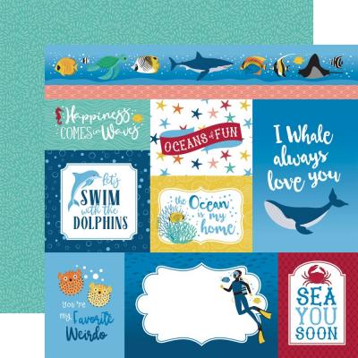 Echo Park Sea Life Designpapier - Multi Journaling Cards